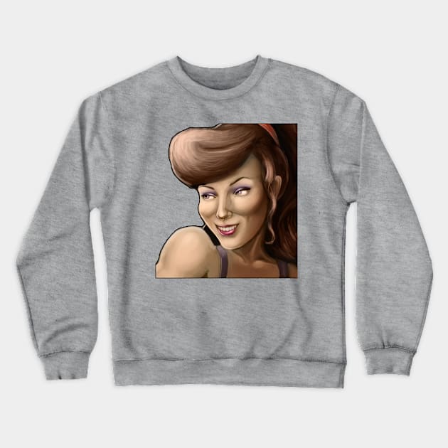 Grecian Damsel Crewneck Sweatshirt by GeorgiaGoddard